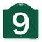 Signmission Designer Series Sign-Sign W/ Number 9, Green & White Aluminum Sign, 18" x 18", GW-1818-22899 A-DES-GW-1818-22899 - alternate 1